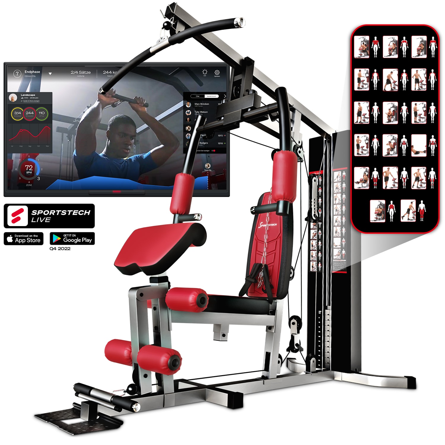 Sportstech La Station de Musculation Premium 45 en 1 HGX100